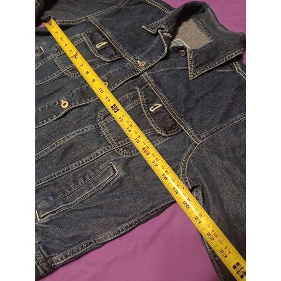 Liz Claiborne brand Denim Jacket - Size: L (0653) - Picture 6 of 9